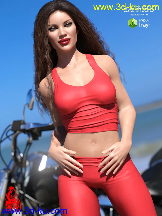 Yoga Clothing for Genesis 8 Female模型的图片1