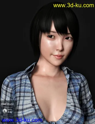 3D打印模型Yuna Character and Hair for Genesis 8 Female的图片