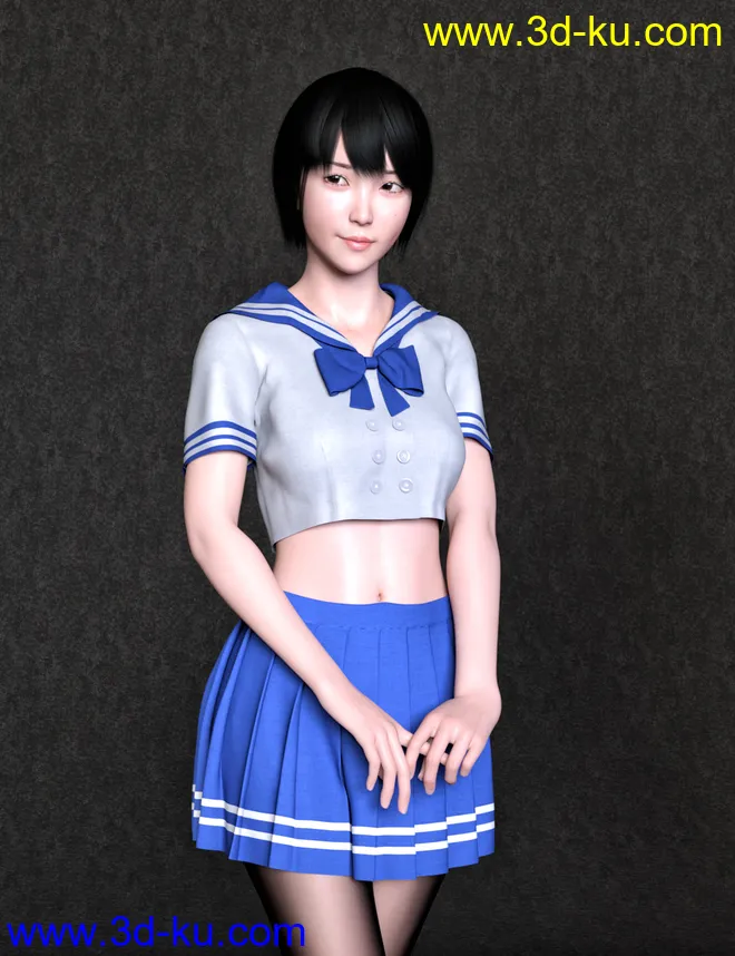 Yuna Character and Hair for Genesis 8 Female模型的图片3