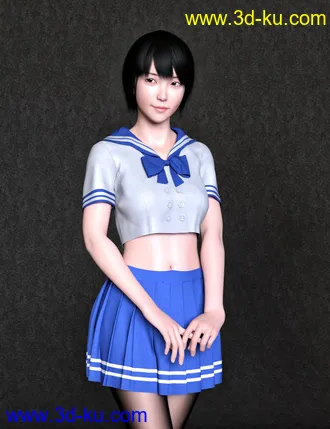 3D打印模型Yuna Character and Hair for Genesis 8 Female的图片