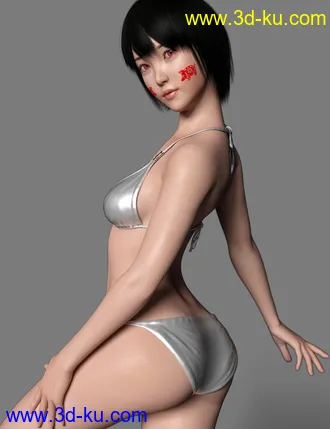 3D打印模型Yuna Character and Hair for Genesis 8 Female的图片