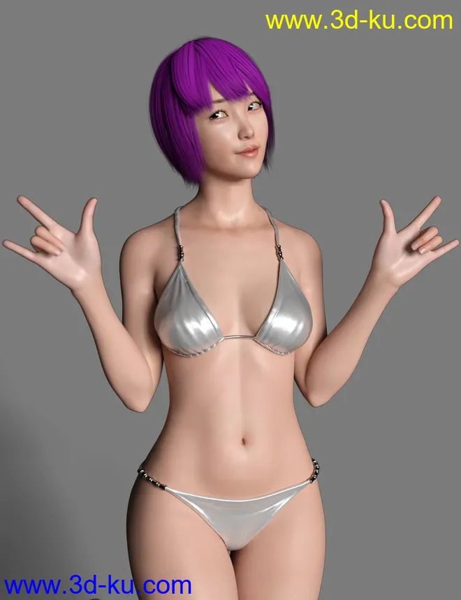Yuna Character and Hair for Genesis 8 Female模型的图片8