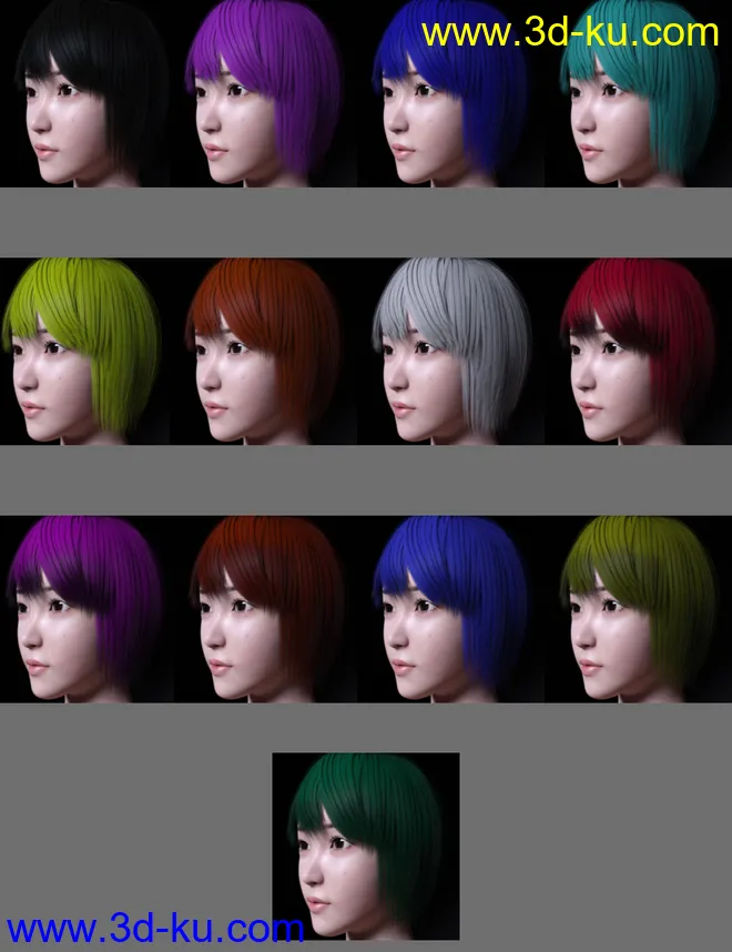 Yuna Character and Hair for Genesis 8 Female模型的图片13