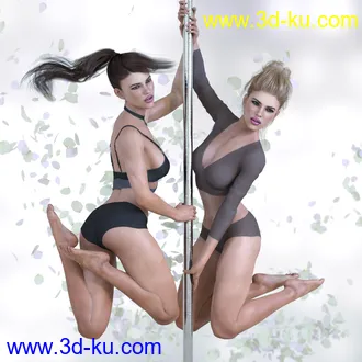 3D打印模型Z Aerial Pole Dance and Poses for Genesis 3 and 8的图片