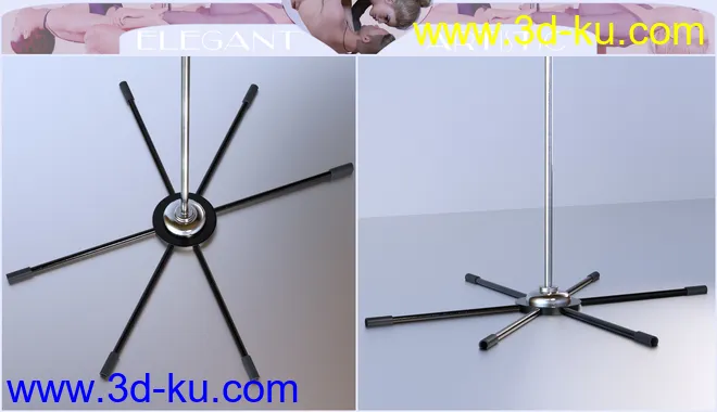 Z Aerial Pole Dance and Poses for Genesis 3 and 8模型的图片3
