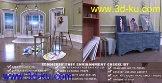 Z Artist's Muse Environment and Poses模型的图片3