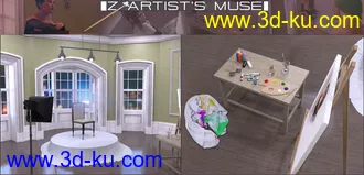 3D打印模型Z Artist's Muse Environment and Poses的图片