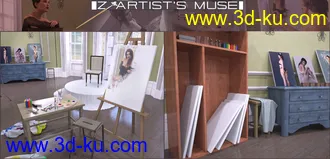 3D打印模型Z Artist's Muse Environment and Poses的图片