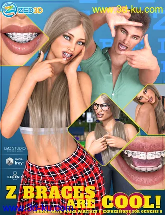 3D打印模型Z Braces are Cool for Genesis 8 Male and Female的图片