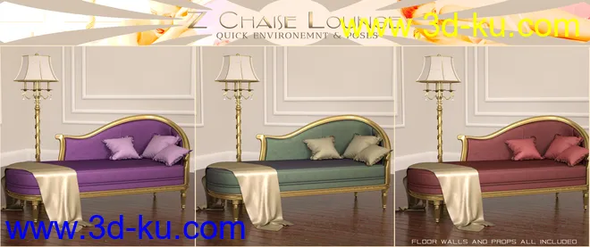Z Chaise Lounge Quick Environment and Poses模型的图片2