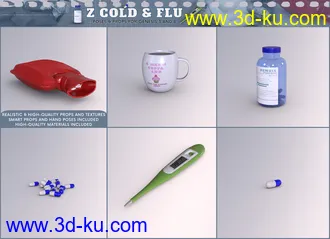 3D打印模型Z Cold and Flu - Props and Poses for Genesis 3 and 8的图片