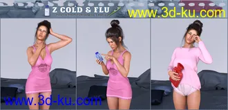 3D打印模型Z Cold and Flu - Props and Poses for Genesis 3 and 8的图片