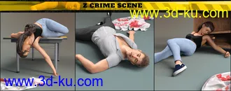 3D打印模型Z Crime Scene Bloody Sheet and Poses for Genesis 3 and 8的图片
