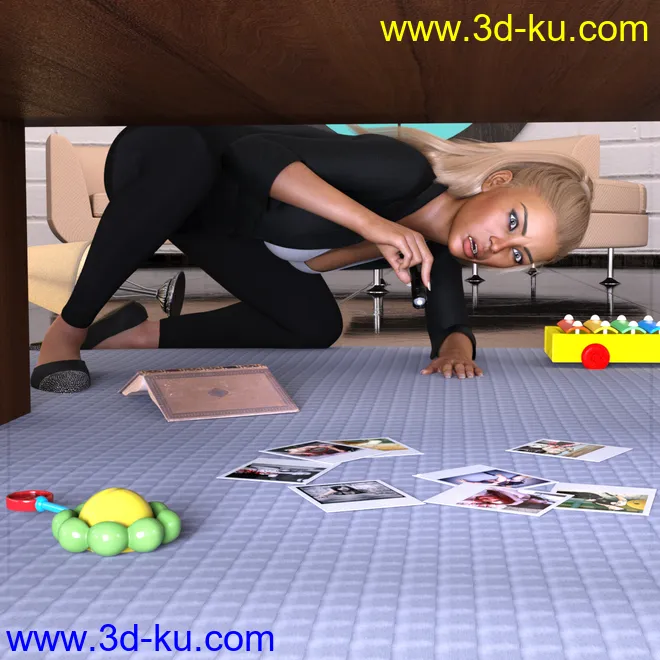 Z Detectives Props and Poses for Genesis 3 and 8模型的图片2