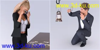 3D打印模型Z Detectives Props and Poses for Genesis 3 and 8的图片