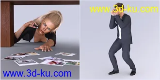 3D打印模型Z Detectives Props and Poses for Genesis 3 and 8的图片