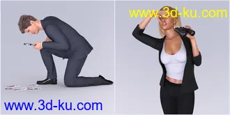 3D打印模型Z Detectives Props and Poses for Genesis 3 and 8的图片