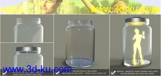 3D打印模型Z Fairy in a Jar Props and Poses for Genesis 3 and 8的图片
