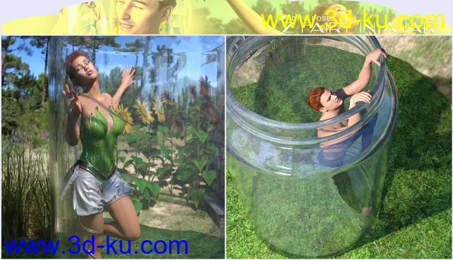 Z Fairy in a Jar Props and Poses for Genesis 3 and 8模型的图片10