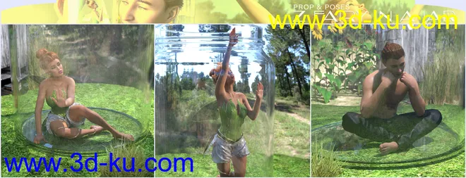 Z Fairy in a Jar Props and Poses for Genesis 3 and 8模型的图片12