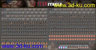 3D打印模型Z Fear Itself Poses Mega Set for Genesis 3 and 8的图片