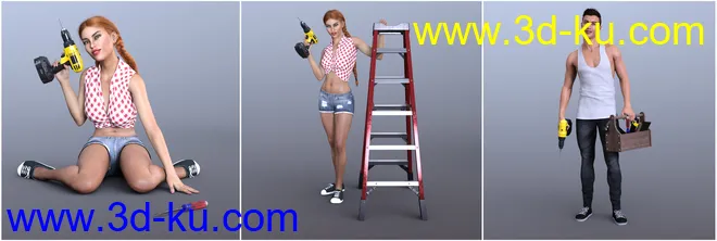 Z Fix It Tool Kit and Poses for Genesis 3 and 8模型的图片4