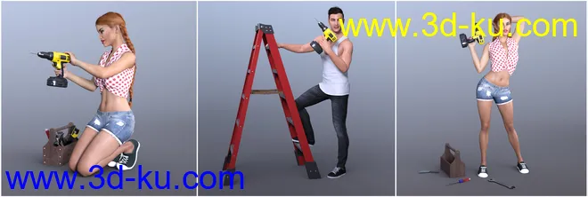 Z Fix It Tool Kit and Poses for Genesis 3 and 8模型的图片5