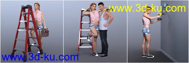 Z Fix It Tool Kit and Poses for Genesis 3 and 8模型的图片6