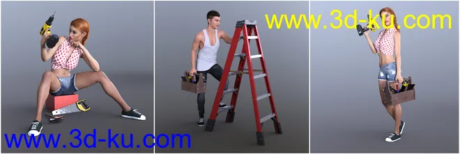 Z Fix It Tool Kit and Poses for Genesis 3 and 8模型的图片7