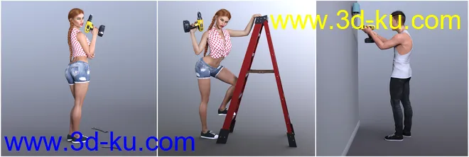 Z Fix It Tool Kit and Poses for Genesis 3 and 8模型的图片8