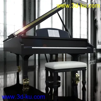 3D打印模型Z Grand Piano and Poses for Genesis 3 and 8的图片