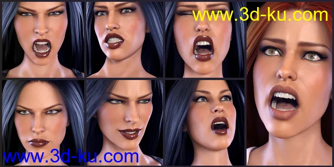 Z Horror and Fear - Dialable and One-Click Expressions for Victoria 8模型的图片3