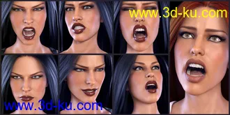 3D打印模型Z Horror and Fear - Dialable and One-Click Expressions for Victoria 8的图片