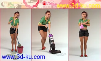 3D打印模型Z Household Chores Cleaning for Genesis 8的图片