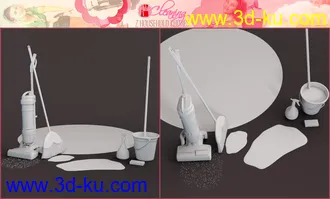 3D打印模型Z Household Chores Cleaning for Genesis 8的图片