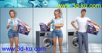 3D打印模型Z Household Chores Laundry for Genesis 8的图片