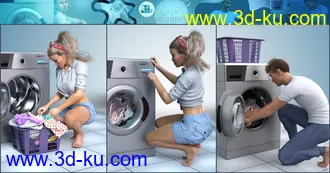3D打印模型Z Household Chores Laundry for Genesis 8的图片