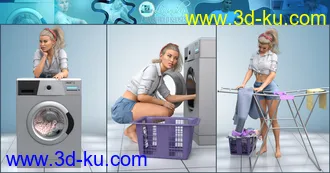 3D打印模型Z Household Chores Laundry for Genesis 8的图片