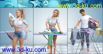 3D打印模型Z Household Chores Laundry for Genesis 8的图片