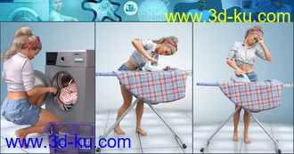 3D打印模型Z Household Chores Laundry for Genesis 8的图片