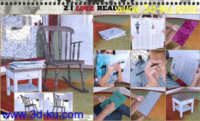 Z I Love Reading for Genesis 8模型的图片3