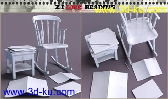 3D打印模型Z I Love Reading for Genesis 8的图片