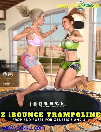 3D打印模型Z iBounce Trampoline Prop and Poses for Genesis 3 and 8的图片