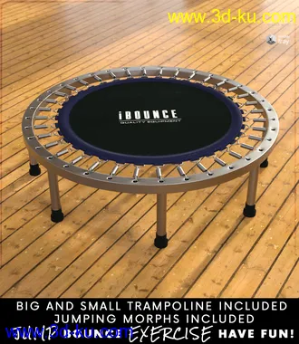 3D打印模型Z iBounce Trampoline Prop and Poses for Genesis 3 and 8的图片