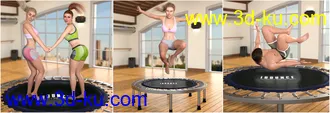 3D打印模型Z iBounce Trampoline Prop and Poses for Genesis 3 and 8的图片