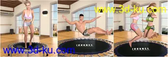 3D打印模型Z iBounce Trampoline Prop and Poses for Genesis 3 and 8的图片