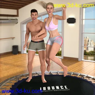 3D打印模型Z iBounce Trampoline Prop and Poses for Genesis 3 and 8的图片