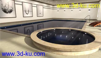 Z Luxury Swimming Pool - Environment with Poses for Genesis 3 & 8模型的图片5