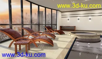 3D打印模型Z Luxury Swimming Pool - Environment with Poses for Genesis 3 & 8的图片