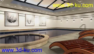 3D打印模型Z Luxury Swimming Pool - Environment with Poses for Genesis 3 & 8的图片